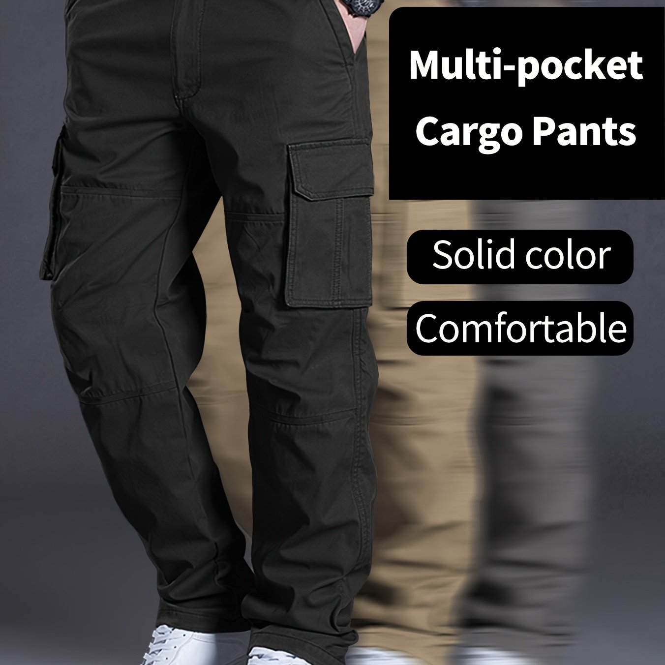 VELORA Men’s Multi‑Pocket Cargo Pants
