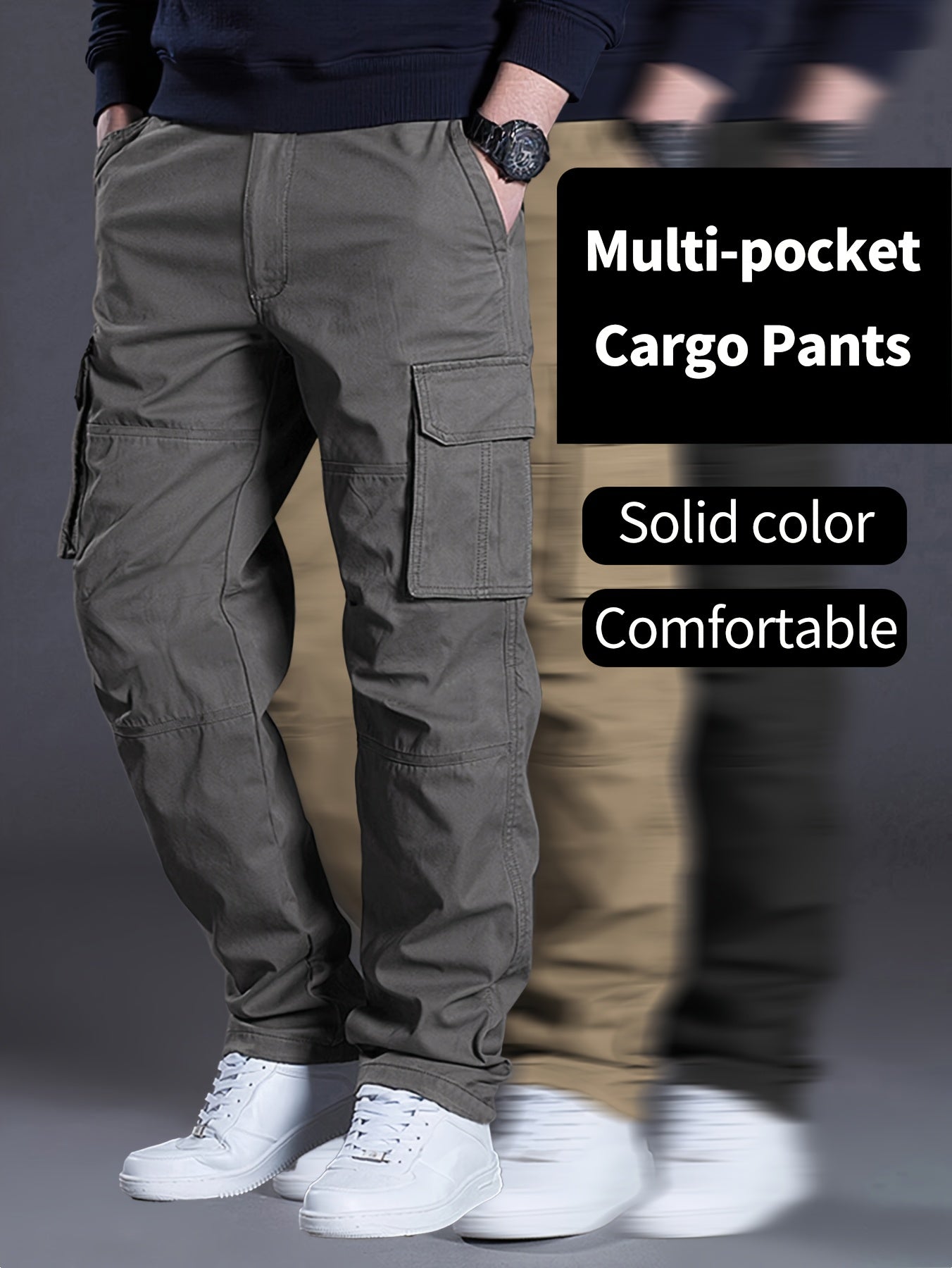 VELORA Men’s Multi‑Pocket Cargo Pants