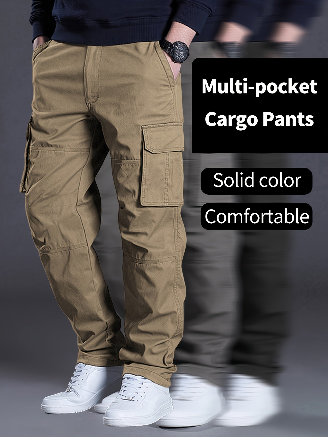 VELORA Men’s Multi‑Pocket Cargo Pants