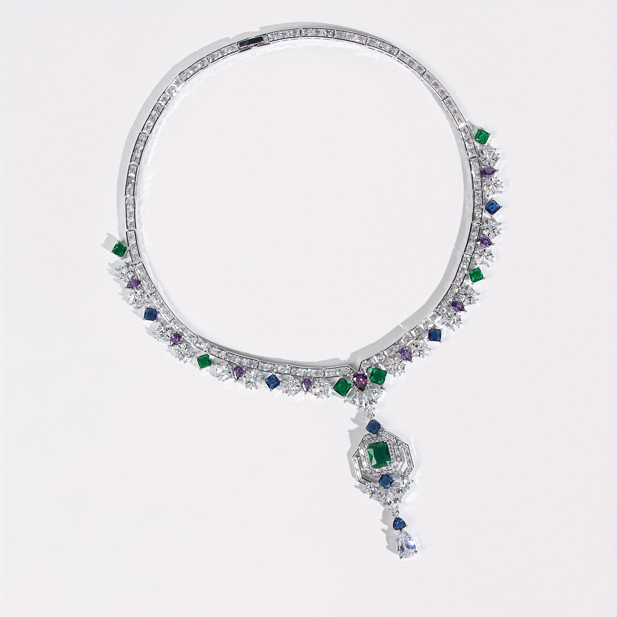 Elegant Bridal Teardrop Necklace  Earrings Set